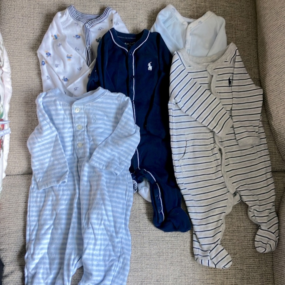5 baby boys Ralph Lauren one piece! Gently worn, great condition